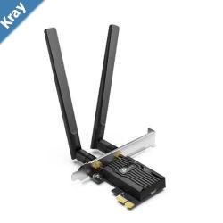 TPLink Archer TX55E AX3000 WiFi 6 Bluetooth 5.2 PCIe Adapter  2402Mbps5GHz 574Mbps2.4GHz