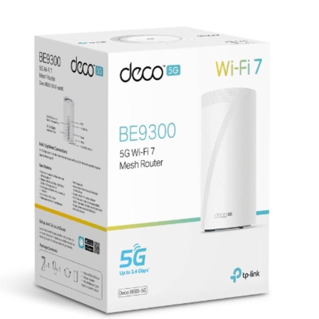 TPLink Deco BE655G1pack 5G BE9300 TriBand Whole Home Mesh WiFi 7 Gateway