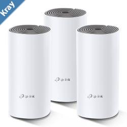 TPLink Deco E43pack AC1200 Whole Home Mesh WiFi System 370sqm Coverage