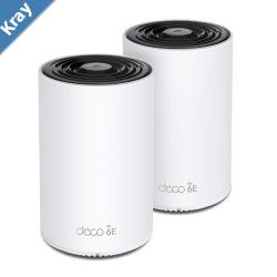 TPLink Deco XE75 AXE5400 TriBand Mesh WiFi 6E System 2pack 574 Mbps at 2.4 GHz  2402 Mbps at 5 GHz  2402 Mbps at 6 GHz