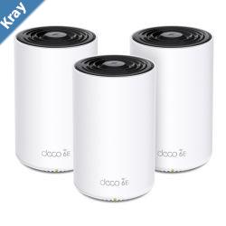 TPLink Deco XE75 AXE5400 TriBand Mesh WiFi 6E System3pack 574 Mbps at 2.4 GHz  2402 Mbps at 5 GHz  2402 Mbps at 6 GHz