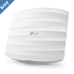 TPLink EAP225 AC1350 Wireless MUMIMO Gigabit Ceiling Mount Access Point Seamless RoamingOmada Cloud Centralised Management POE Band Steering