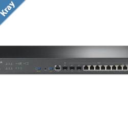 TPLink ER8411 Omada VPN Router with 10G Ports 1 WAN and 1 WANLAN 10GE SFP 2 USB 3.0 Ports