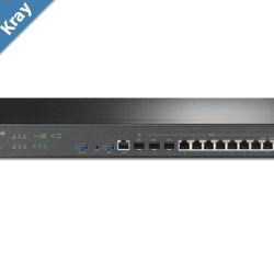 TPLink TPLink ER8411 Omada VPN Router with 10G Ports 1 WAN and 1 WANLAN 10GE SFP 2 USB 3.0 Ports