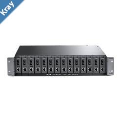 TPLink TLFC1420 14Slot Rackmount Chassis For Media Converters Optional Redundant Power Supply Hot Swappable Compatible With TLFCXXX 1.0