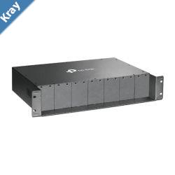 TPLink MC1400 19 2U Rackmount Chassis for 14Slot Media Converters Redundant Power Supply HotSwappable MountedTwo Cooling Fans