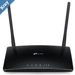 TPLink TLMR6400 N300 Wireless N 3G4G LTE Router 2.4GHz 300Mbps 802.11bgn 3x100Mbps LAN 1x 100Mbps 4G SIM Slot Band5Band28