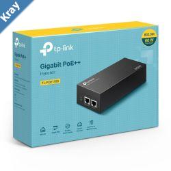 TPLink TLPOE170S Omada PoE Injector 2 Gigabit Ports 802.3afatbt Integrated Power Supply Wall Mountable Plug  Play