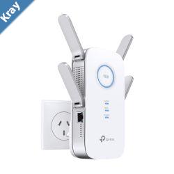 TPLink RE650 AC2600 2600Mbps WiFi Range Extender 800Mbps2.4GHz 1733Mbps5GHz 1x1Gbps LAN 4xAntennas 44 MUMIMO Beamforming Access Point Mode