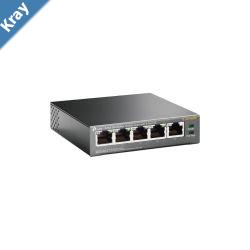 TPLink TLSF1005P 5Port 10100Mbps Desktop Switch with 4Port PoE 67W IEEE 802.3af compliant 1Gbps Switching