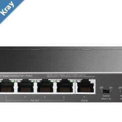 TPLink TLSG1005PPD 5Port Gigabit Desktop PoE Switch with 1Port PoE In and 4Port PoEOut