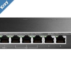 TPLink TLSG1006PP 6Port Gigabit Desktop Switch with 3Port PoE and 1Port PoE