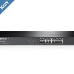 TPLink TLSG1016D 16Port Gigabit DesktopRackmount Unmanaged Switch energyefficient Supports MAC Plug  play 32Gbps Switching Capacity