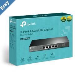 TPLink TLSG105M2 5Port 2.5G Desktop Switch Up To 25G Switching Capacity Connects 2.5G NASServer 2.5G WiFi 6 AP 4K Video WallMountable 5YW
