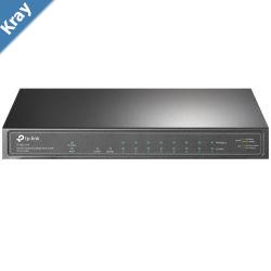 TPLink TLSG1210P 10Port Gigabit Desktop Switch with 8Port PoE IGMP Snooping 1 Gigabit SFP Slot Fanless