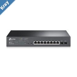 TPLink TLSG2210MP 10Port Gigabit Smart Switch with 8Port PoE 1xFan 14.9Mpps Support Omada SDN 802.1p CoSDSCP QOS IGMP Snoop Rack Mountable