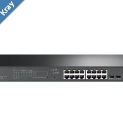 TPLink TLSG2218P JetStream 18Port Gigabit Smart Switch 16Port PoE Omada SDN 2x GBit SFP Slots 150W PoE Budget