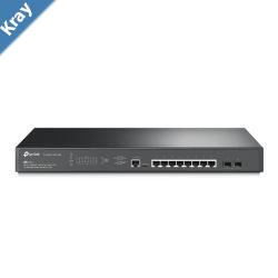 TPLink TLSG3210XHPM2 JetStream 8Port 2.5GBASET and 2Port 10GE SFP L2 Managed Switch with 8Port PoE 2xFan Rack Mountable IGMP SnoopingOmada