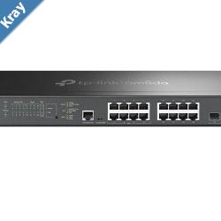 TPLink SG3218XPM2 Omada 16Port 2.5G and 2Port 10GE SFP L2 Managed Switch with 8Port PoE