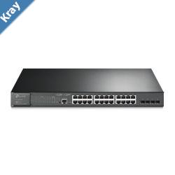 TPLink TLSG3428MP JetStream 28Port Gigabit L2 Managed Switch with 24Port PoE Static RoutingOmada