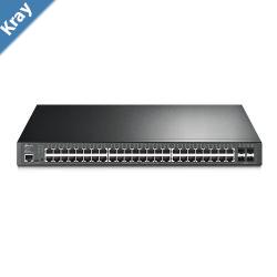 TPLink TLSG3452P JetStream 52Port Gigabit L2 Managed Switch with 48Port PoE 384W PoE Budget Integrated into Omada SDN