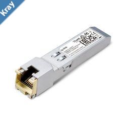 TPLink TLSM331T 1000BASET RJ45 SFP Module. 100m Reach Over UTP Cat 5e Or Above Cable 1000BASET TX Disable Hot Swappable