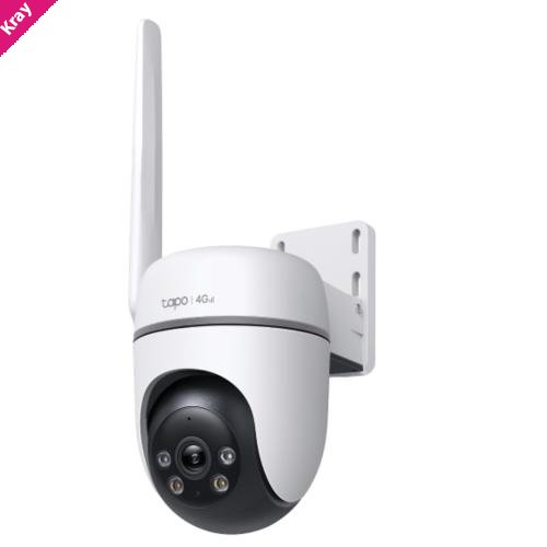 TP-Link TC40GW Outdoor Pan/Tilt 4G LTE Camera, 1080p (1920x1080), 4G LTE, 1 × External Antenna, 1 × PoE Port, Horizontal 360º