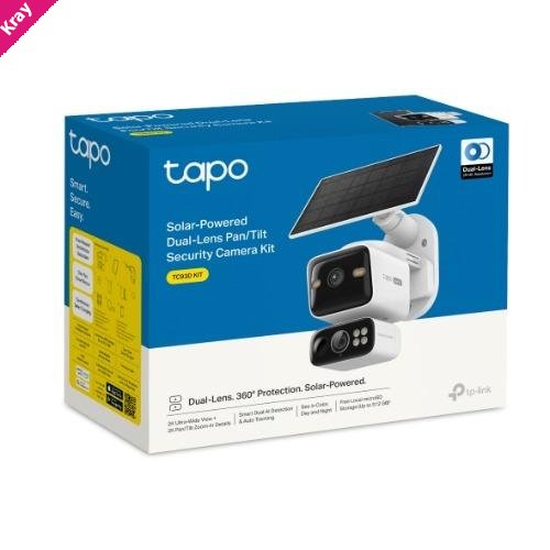 TP-Link TC93D KIT Solar-Powered Dual-Lens Pan/Tilt Security Camera Kit