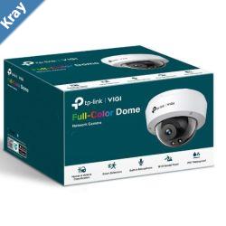 TPLink VIGI 4MP C2402.8mm FullColor Dome Network Camera 2.8mm Lens Smart Detection 3YW