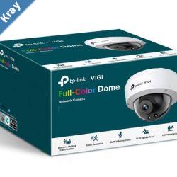 TPLink VIGI 5MP C2504mm FullColour Dome Network Camera 4mm Lems Smart Detection 3YW