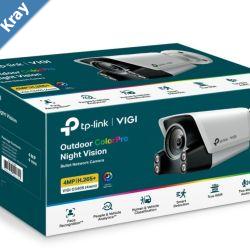 TPLink VIGI 4MP C340S4mm  Outdoor ColourPro Night Vision Bullet Network Camera 4mm Lens Smart Detection