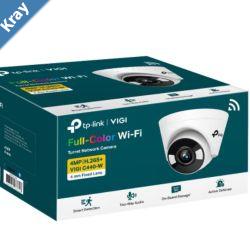 TPLink VIGI 4MP C440W4mm FullColour WiFi Turret Network Camera4mm Lens Smart Detection 3YW