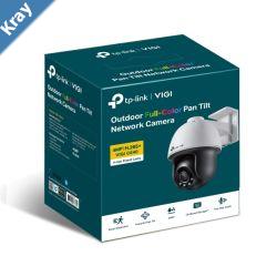 TPLink VIGI 4MP C5404mm Outdoor FullColour Pan Tilt Network Camera 4mm Lens Smart Detection 3YW