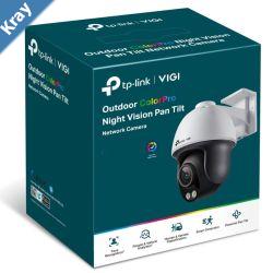 TPLink VIGI 4MP C540S4mm Outdoor ColourPro Night Vision Pan Tilt Network Camera 4mm Lens Smart Detection3YW