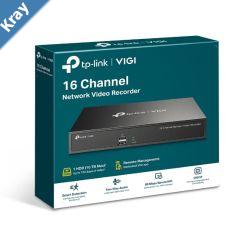 TPLink VIGI NVR1016H 16 Channel Network Video Recorder 247 Continuous Recording Up To 10TB 16 Channel Live View UpTo 8MP HDD Not Included