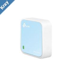 TPLink TLWR802N N300 Wireless N Nano Router 2.4GHz 300Mbps 1x100Mbps LANWAN 1xMicro USB 802.11bgn Builtin Antenna Pocket Size Travel Router