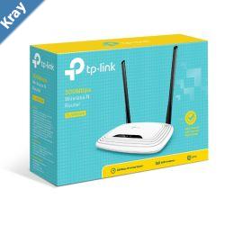 TPLink TLWR841N N300 Wireless N Router 2.4GHz 300Mbps 4x100Mbps LAN 1x100Mbps WAN 802.11bgn 2x5dBi antennas TLWR843N