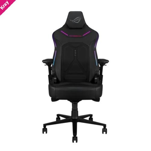 ASUS SL302 ROG Courser Gaming Chair - Black, Aura RGB, Dynamic Recline, 4D Armrests, Adjustable Lumbar Support, 90°–155° Recline, Magnetic Headrest