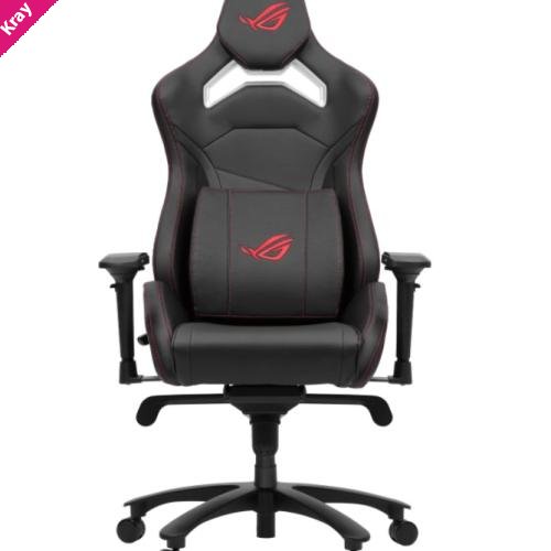 ASUS ROG Chariot X Core Gaming Chair - Black, 4D Armrests, 155° Recline, Class 4 Gas Lift, Aluminum Base, PU Leather, 136kg Load