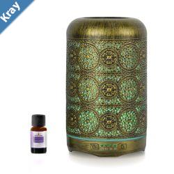 mbeat activiva Metal Essential Oil and Aroma DiffuserVintage Gold 260ml