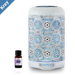 mbeat activiva Metal Essential Oil and Aroma DiffuserVintage White 260ml L