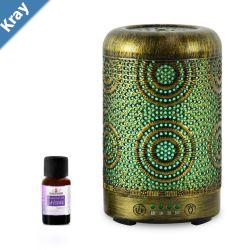 mbeat activiva Metal Essential Oil and Aroma DiffuserVintage Gold 100ml
