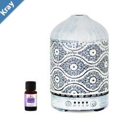 mbeat activiva Metal Essential Oil and Aroma DiffuserVintage White 100ml