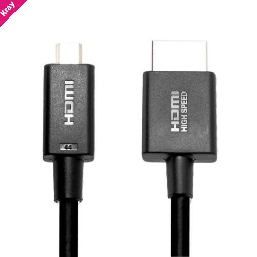 Oxhorn HDMI to Micro HDMI Cable 1.8m - 1.4v 19 (+1) pins A Male to D Male 34AWG, 100% copper wire, OD4.2mm RoHS