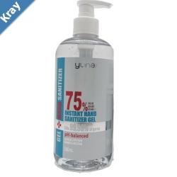 Yuner Gel Instant Hand Sanitiser Gel 500ml 75 alcohol quick drying moisturzing pump bottle