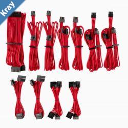 For Corsair PSU  Red Premium Individually Sleeved DC Cable Pro Kit Type 4 Generation 4