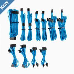 For Corsair PSU  BLUE Premium Individually Sleeved DC Cable Pro Kit Type 4 Generation 4