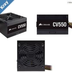 Corsair 550W CV Series CV550 80 PLUS Bronze Certified Up to 88 Efficiency  Compact 125mm design easy fit and airflow ATX PSU LS  CV650