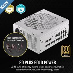 Corsair RMx Shift White Series RM1000x Shift White 1000 Watt 80 PLUS GOLD Certified Fully Modular Power Supply