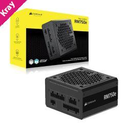 Corsair RMe Series RM750e Fully Modular Low-Noise ATX Power Supply (AU), Cybenetics Gold, ATX12V 3.1, 2x PATA, 2x EPS, 6x SATA, 3x PCIe